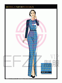 桑拿SPA咨客迎賓制服設計325