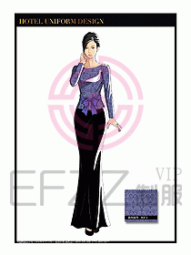 桑拿SPA咨客迎賓制服設計329