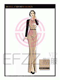 桑拿SPA咨客迎賓制服設計337