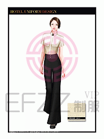 酒店西餐服務員制服設計947