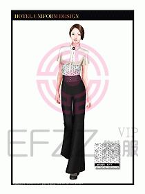 酒店西餐服務員制服設計948