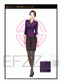酒店西餐服務員制服設計1001