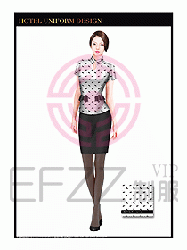 酒店西餐服務員制服設計1006