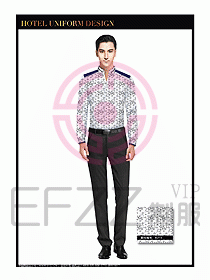 酒店西餐服務(wù)員制服設(shè)計(jì)1005