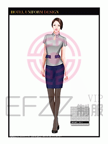酒店西餐服務員制服設計1008