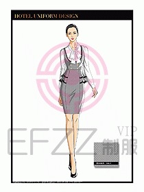酒店西餐服務員制服設計1011