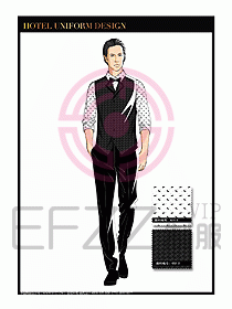 酒店西餐服務員制服設計1019