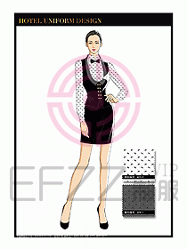 酒店西餐服務員制服設計1028