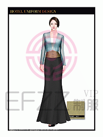 酒店制服西餐咨客服裝設計394