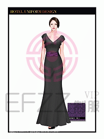 酒店制服西餐咨客服裝設計408