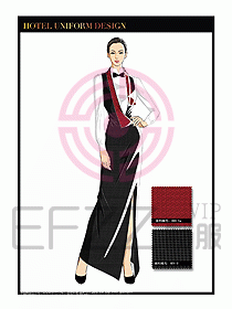 酒店制服西餐咨客服裝設(shè)計(jì)438