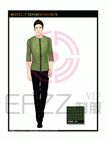 酒店制服客房服務員工衣設計412