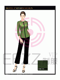 酒店制服客房服務員工衣設計415