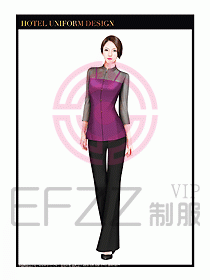 酒店服裝中餐服務員制服設計1412