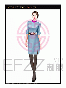 酒店服裝中餐服務(wù)員制服設(shè)計1422