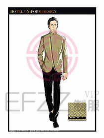 酒店服裝中餐服務員制服設計1429