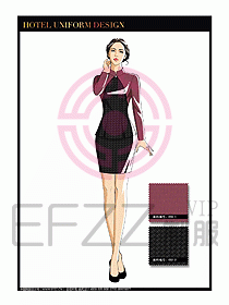 酒店服裝中餐服務(wù)員制服設(shè)計1432