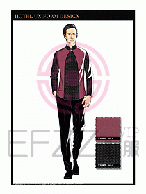酒店服裝中餐服務員制服設計1435