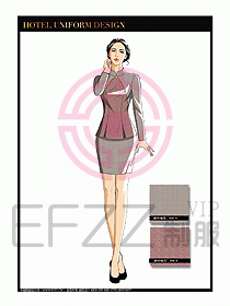 酒店服裝中餐服務(wù)員制服設(shè)計1433