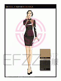 酒店服裝中餐服務員制服設計1434