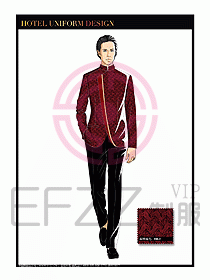 酒店服裝中餐服務員制服設計1431