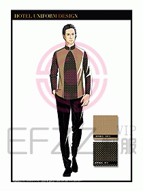 酒店服裝中餐服務員制服設計1437