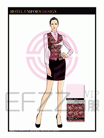 酒店服裝中餐服務(wù)員制服設(shè)計(jì)1439