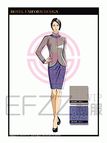 酒店服裝中餐服務員制服設計1441