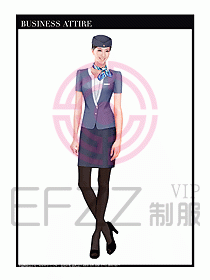 職業(yè)空姐裝制服設計圖519