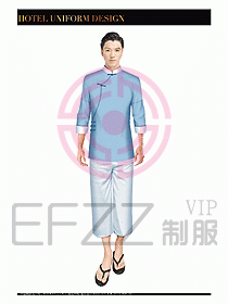 SPA水療會所服務員服裝設計388