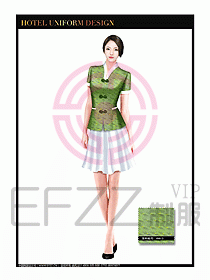 餐飲服務員茶藝師制服設計1447