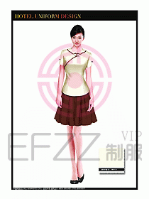 餐飲服務員茶藝師制服設計1450