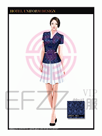 餐飲服務員茶藝師制服設計1448