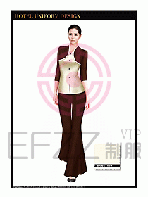 餐飲服務員茶藝師制服設計1464