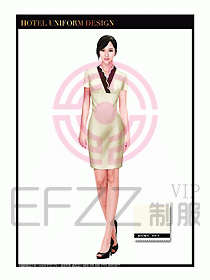 餐飲服務員茶藝師制服設計1467