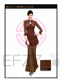 餐飲服務員茶藝師制服設計1470