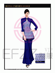 餐飲服務員茶藝師制服設計1468