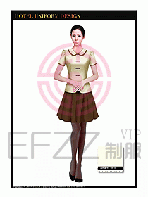 餐飲服務(wù)員茶藝師制服設(shè)計1478