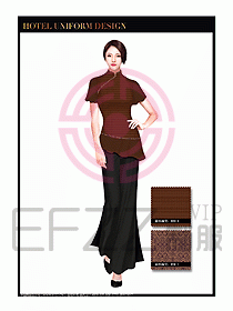 餐飲服務員茶藝師制服設計1488
