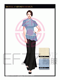 餐飲服務員茶藝師制服設計1487