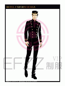 酒店門童保安行李生制服設(shè)計916