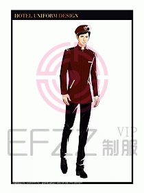 酒店門童保安行李生制服設(shè)計(jì)920