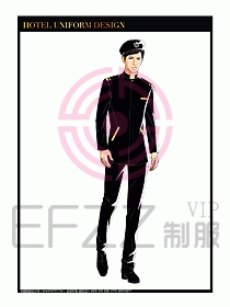 酒店門童保安行李生制服設計922