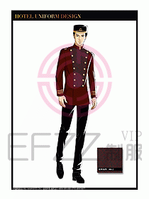 酒店門童保安行李生制服設計944