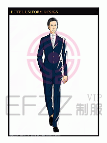 酒店門童保安行李生制服設計976