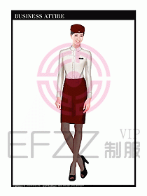職業(yè)空姐制服設(shè)計(jì)圖608