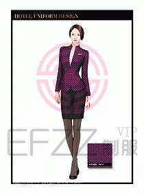 酒店大堂服務員制服設計754