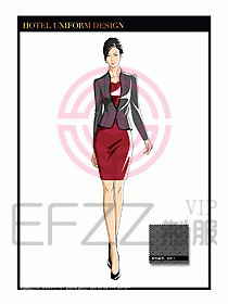 酒店大堂服務員制服設計772