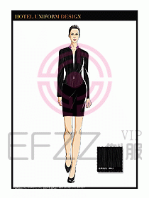 酒店大堂服務員制服設計793