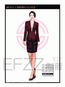 酒店大堂服務員制服設計798